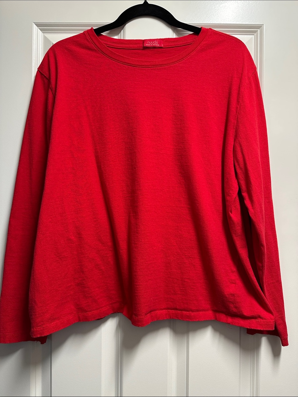 nuuds Red Long-Sleeve Crewneck Tee